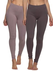 felina velvety super soft lightweight style 2801 leggings 2-pack - for women - yoga pants, workout clothes (big city, small)