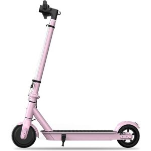 hiboy s2 lite electric scooter - 6.5" solid tires - up to 10.6 miles long-range & 13 mph portable folding commuting scooter for teens/adults (sakura pink)