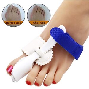 AnHua Valgus Bunion Corrector Orthotics Feet Bone Thumb Adjuster Correction Pedicure Sock Straightener Bunion Splint for Bunions For Crooked Toes Alignment Pain Relief (Style2：Blue white)