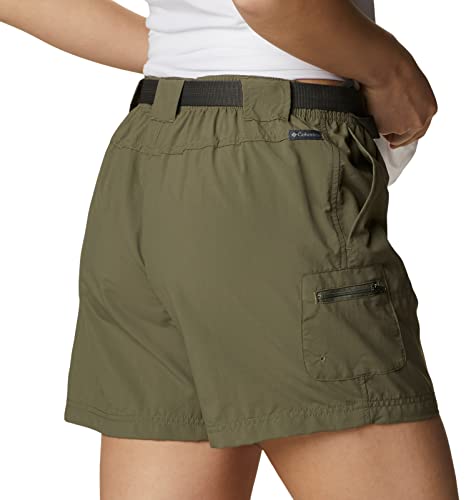 Columbia Women's Sandy River Cargo Short, Breathable, UPF 30 Sun Protection, Stone Green, Large