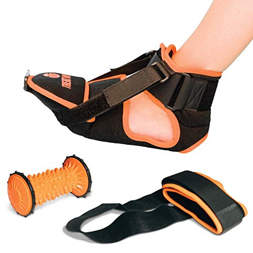 Plantar Fasciitis Night Splint, Breathable Plantar Fasciitis Support w/Advanced Stretching Mechanism – Orthotics Support for Achilles Tendonitis, Drop Foot & Pain (Men - 8-8.5, Women - 9.5-10)