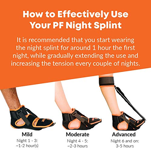 Plantar Fasciitis Night Splint, Breathable Plantar Fasciitis Support w/Advanced Stretching Mechanism – Orthotics Support for Achilles Tendonitis, Drop Foot & Pain (Men - 8-8.5, Women - 9.5-10)