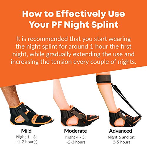 Plantar Fasciitis Night Splint, Breathable Plantar Fasciitis Support w/Advanced Stretching Mechanism – Orthotics Support for Achilles Tendonitis, Drop Foot & Pain (Men-11-11.5, Women-12.5-13.5)