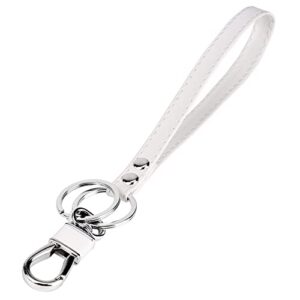 amazon essentials - lanyard keychain with detachable alloy metal rings (white)