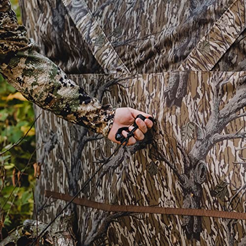 Barronett Blinds® Memory Maker 5, Portable Hunting Blind, 5-Sided Hub Blind, 600 Denier Fabric, Silent Slide Windows, 4-Person, Mossy Oak® Original Treestand, 72” x 96” x 96”, GK550BLT