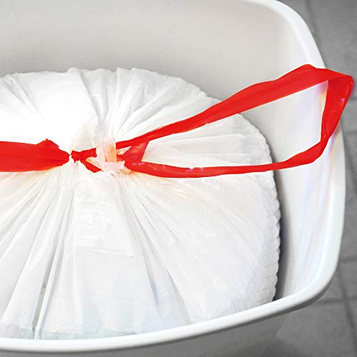 Reli. 2-4 Gallon Trash Bags Drawstring | 250 Count | 18"x 20" | Small Garbage Bags 4 Gallon - Drawstring Handles | White Trash Can Liners 2 Gallon - 3 Gallon - 4 Gallon | Small, Office Trash Bags