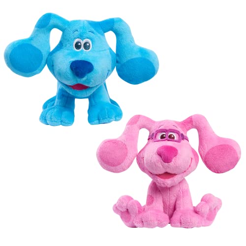 Blue’s Clues & You! Beanbag Plush Blue & Magenta 2-Pack, Kids Toys for Ages 3 Up, Gifts and Presents by Just Play