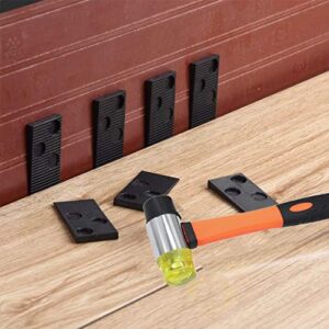 Laminate Wood Flooring Installation Kit with Solid Tapping Block, Long & Wider Pull Bar, 40 Spacers, Double-Faced Mallet & 2 Replacement Mallet Head for Domestic & Professional Flooring Installation