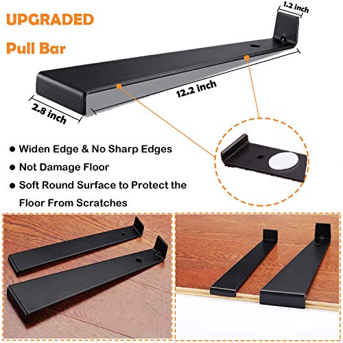 Laminate Wood Flooring Installation Kit with Solid Tapping Block, Long & Wider Pull Bar, 40 Spacers, Double-Faced Mallet & 2 Replacement Mallet Head for Domestic & Professional Flooring Installation