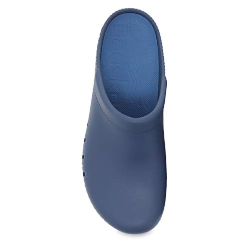 Dansko Kane Slip-On Mule Clog for Women – Lightweight Cushioned Comfort and Removable EVA Footbed with Arch Support – Easy Clean Uppers Kane Blue 7.5-8 M US