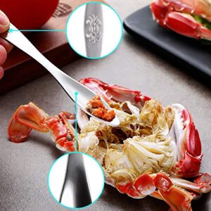 Crab Crackers and Tools Stainless Steel Lobster Crackers and Picks Set Forks Nut Cracker Set Opener Shellfish Lobster Crab Leg Crackers