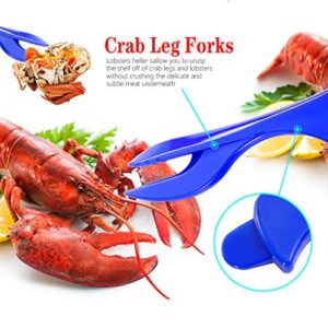 Crab Crackers and Tools Stainless Steel Lobster Crackers and Picks Set Forks Nut Cracker Set Opener Shellfish Lobster Crab Leg Crackers