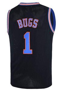 youth bugs 1 space movie jersey basketball jersey for boys/girls black size s