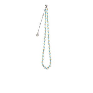 pura vida daisy flower seed bead choker necklace - 14 inches, 3-inch extender