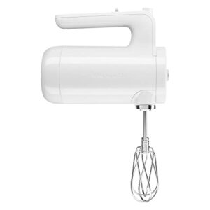 KitchenAid Cordless 7 Speed Hand Mixer - KHMB732, White