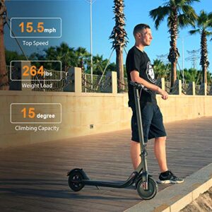 Askmy Adults Electric Scooter - Portable & Foldable Commuter Scooter with Powerful Motor & 3-Speed Mode, Up to 18.6 Miles Long-Range Kick Scooter for Travelling and Leisure