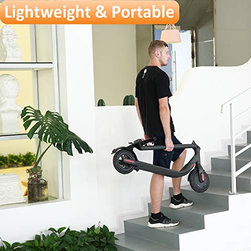 Askmy Adults Electric Scooter - Portable & Foldable Commuter Scooter with Powerful Motor & 3-Speed Mode, Up to 18.6 Miles Long-Range Kick Scooter for Travelling and Leisure