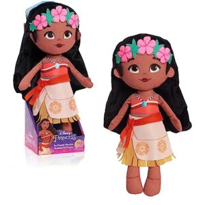 disney princess so sweet princess moana, 12 inch plushie with brown hair, disney moana, officially licensed kids toys for ages 3 up, gifts and presents by just play