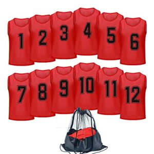 antoyo basketball jersey，pinnies adult，scrimmage vests for kids soccer training equipment red-m