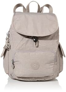 kipling women's city pack small backpack, lightweight versatile daypack, bag, grey gris