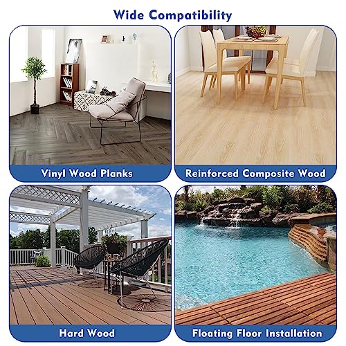 Flooring Spacers,Laminate Wood Flooring Tools,Compatible w/Vinyl Plank, Hardwood & Floating Floor Installation etc,Hardwood Flooring w/1/4 Gap,Special Triangle Stay in Place (24)