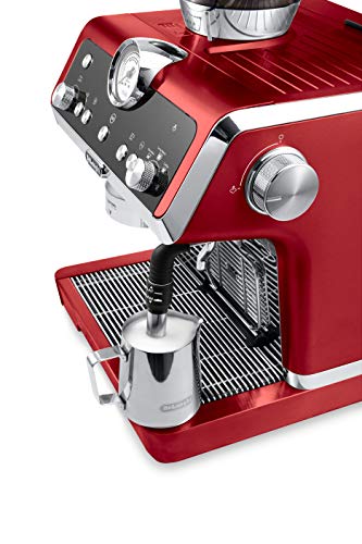 De'Longhi EC9335R La Specialista Espresso Machine with Sensor Grinder, Dual Heating System, Advanced Latte System & Hot Water Spout for Americano Coffee or Tea, Stainless Steel,67.6 oz, Red