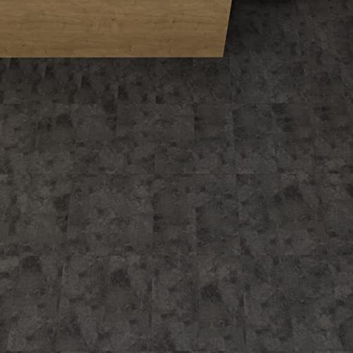 Lucida Surfaces Luxury Vinyl Flooring Tiles | Glue-Down Adhesive Flooring for DIY Installation | 18 Stone-Look Planks | GlueCore+ | 36 Sq. Feet (Box of 18 Tiles, Riverock)