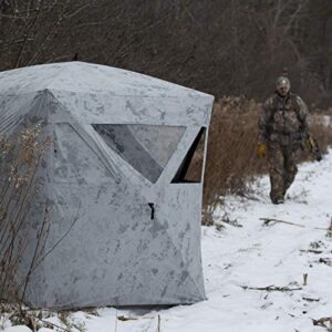 Barronett Blinds unisex adult Radar Hub Hunting Blind 2 Person Pop Up Ground Blind Crater Cold Camo RA200CS By Barronett Blind, Crater Cold Camo, 70 x 80 US