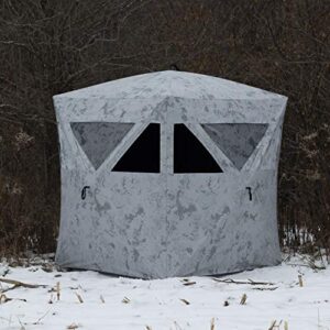 Barronett Blinds unisex adult Radar Hub Hunting Blind 2 Person Pop Up Ground Blind Crater Cold Camo RA200CS By Barronett Blind, Crater Cold Camo, 70 x 80 US