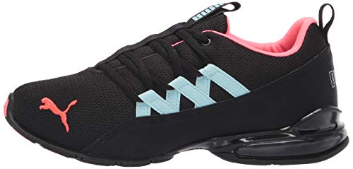 PUMA womens Riaze Prowl Running Shoe, Puma Black-ignite Pink-aquamarine, 8 US