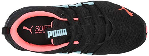 PUMA womens Riaze Prowl Running Shoe, Puma Black-ignite Pink-aquamarine, 8 US