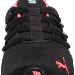 PUMA womens Riaze Prowl Running Shoe, Puma Black-ignite Pink-aquamarine, 8 US