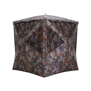 barronett blinds® prowler 350, portable hunting blind, pop-up hub blind, huge interior, lightweight, 3-person, bloodtrail® woodland, 80” x 90” x 90”, pr350bt