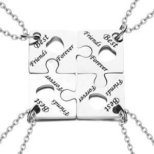 yonhon 4 bff best friend necklace puzzle friendship necklace for 4