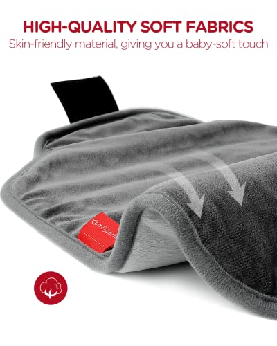 Upgraded Heating Pad for Back Pain Relief, Comfytemp XL Electric Heated Back Wrap with Strap, 9 Heat Settings, 5 Auto-Off, Stay On, Backlight for Cramps, Waist, Lumbar, Abdomen, 15"x 24" - Washable