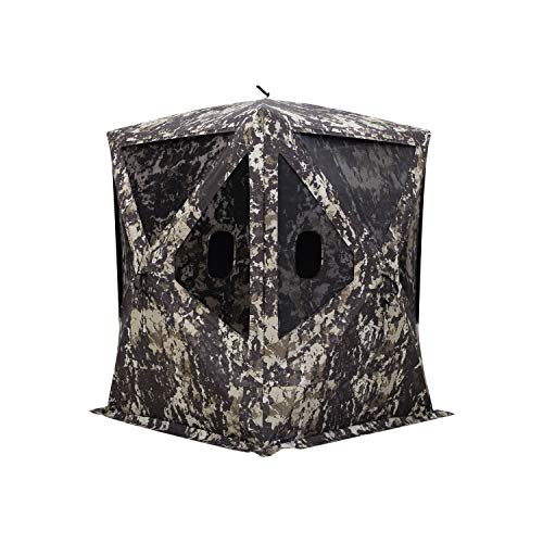 Barronett Blinds Big Mike HD Hub Hunting Blind, 2 Person Pop Up Ground Blind, Crater™ Core Camo, BMHD300CC