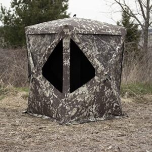 Barronett Blinds Big Mike HD Hub Hunting Blind, 2 Person Pop Up Ground Blind, Crater™ Core Camo, BMHD300CC