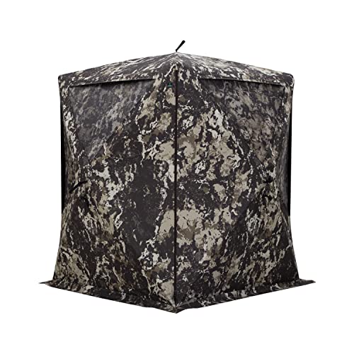 Barronett Blinds Big Mike HD Hub Hunting Blind, 2 Person Pop Up Ground Blind, Crater™ Core Camo, BMHD300CC