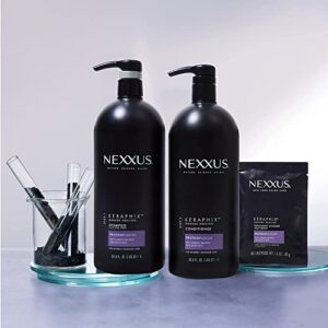 Nexxus Keraphix Shampoo and Conditioner and 3 Hair Repair Masks Treatment System (5 Pack) , Damaged Hair Treatment 33.8 oz, 2 Count & 1.5 oz, 3 Count