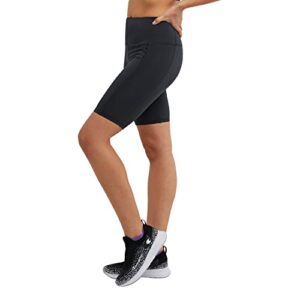 Champion Women's Absolute Bike, Comfortable Moisture-Wicking Shorts, 9" Inseam, Black, Large