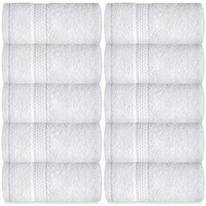 elaine karen 12 pack luxury hand towels – 100% cotton extra soft had towels, highly absorbent, hotel & spa quality bathroom hand towel 16x30 - white
