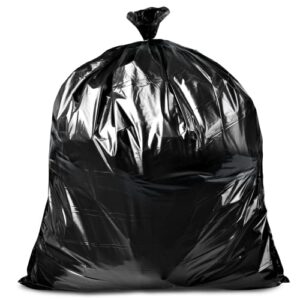 Veska 95 Gallon Trash Bags (Huge 50 Bags w/Ties) 95-96 Gallon Trash Bags Large Black Heavy Duty Can Liners, Large 90 Gal, 95 Gal, 96 Gal,100 Gallon Garbage Can Liners