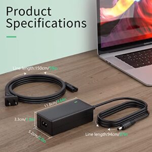 18V Power Cord Replacement for Cricut Explore Air 2, Cricut Maker, Personal Expression Create, Mini, Cake, Original Cutting Machine, Provo Craft Explore One KSAH1800250T1M2 AC Adapter Charger