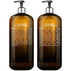 MAJESTIC PURE Biotin Shampoo and Conditioner Set with DHT Blocker Complex - Hydrating, Nourishing & Supporting Healthy Hair Growth, Sulfate Free, for Men & Women - 16 fl oz each