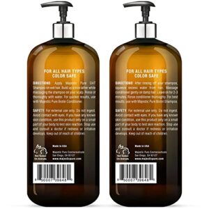 MAJESTIC PURE Biotin Shampoo and Conditioner Set with DHT Blocker Complex - Hydrating, Nourishing & Supporting Healthy Hair Growth, Sulfate Free, for Men & Women - 16 fl oz each