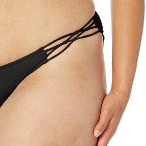 Volcom Women's Standard Simply Solid Full Bikini Bottom (Regular & Plus Size), New Black, Medium