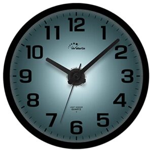 wallarge night light wall clock for bedroom - silent lighted up wall clock glow in the dark, battery operated wall clocks for living room/kitchen, easy to read large digital display, 12 inch