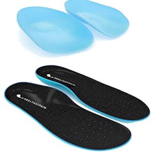 Heel That Pain Gel Plantar Fasciitis Insoles, Medium (W 6.5-10, M 5-8) & Heel That Pain Plantar Fasciitis Insoles Full Length Heel Seats Foot Orthotic Inserts, Medium (W 8-8.5 and M 6.5-7)