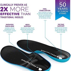 Heel That Pain Gel Plantar Fasciitis Insoles, Medium (W 6.5-10, M 5-8) & Heel That Pain Plantar Fasciitis Insoles Full Length Heel Seats Foot Orthotic Inserts, Medium (W 8-8.5 and M 6.5-7)