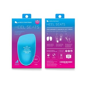 Heel That Pain Plantar Fasciitis Insoles | Heel Seats Foot Orthotic Inserts, Blue Small (Women's 5-6) & Heel That Pain Heel Seat Wraps for Plantar Fasciitis and Heel Spurs Small (Women's 5-6)